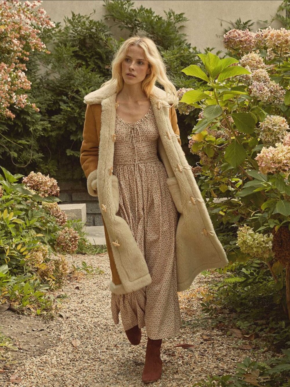 Doen Kaira Dress Cream Winter Ditsy